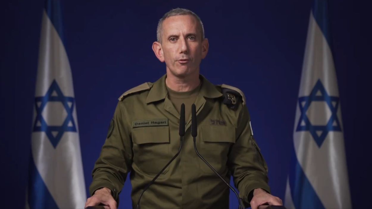 Daniel Hagari, portavoz de las Fuerzas de Defensa de Israel. FDI