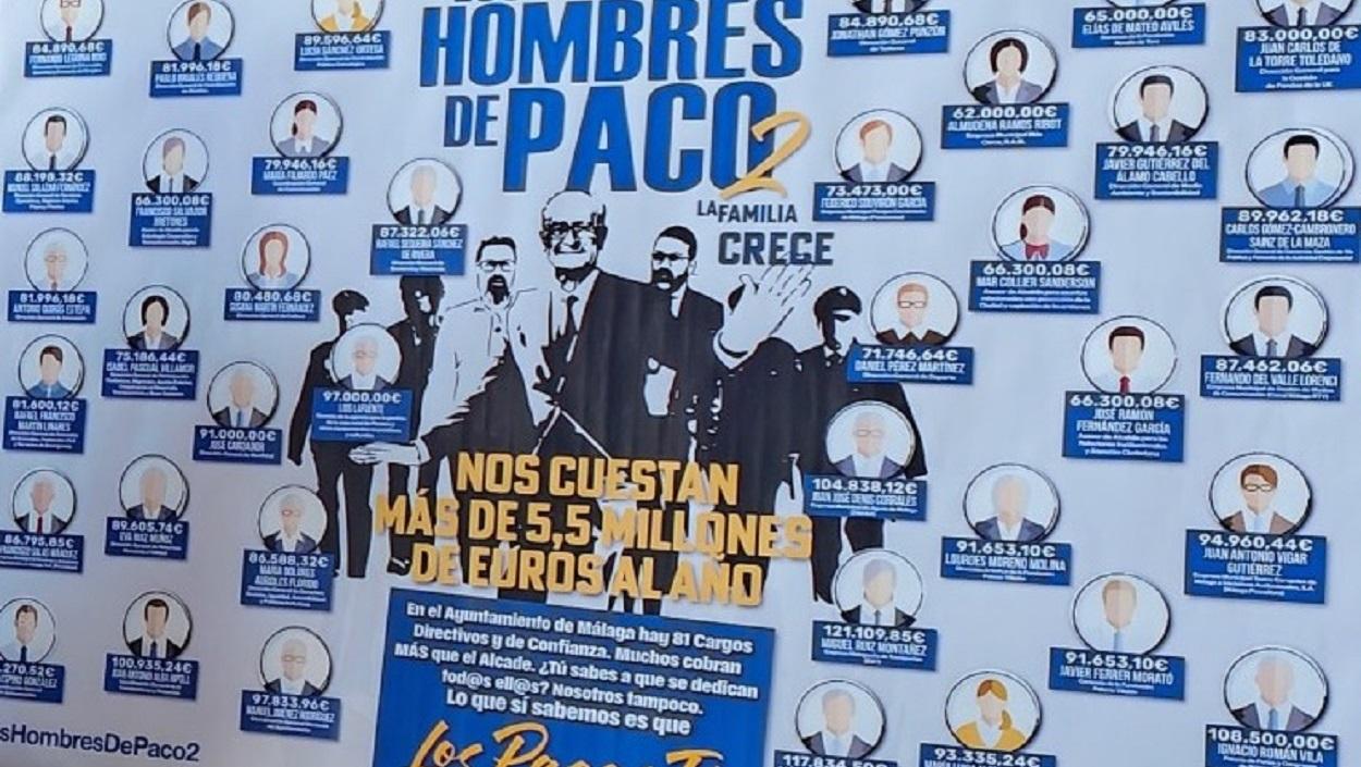 “Los hombres de Paco”, campaña para denunciar los 82 cargos de confianza en el Ayuntamiento de Málaga