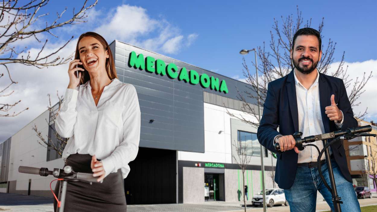 Mercadona aclara cuál es la única forma de entrar con patinete eléctrico en su supermercado | EP/Montaje propio