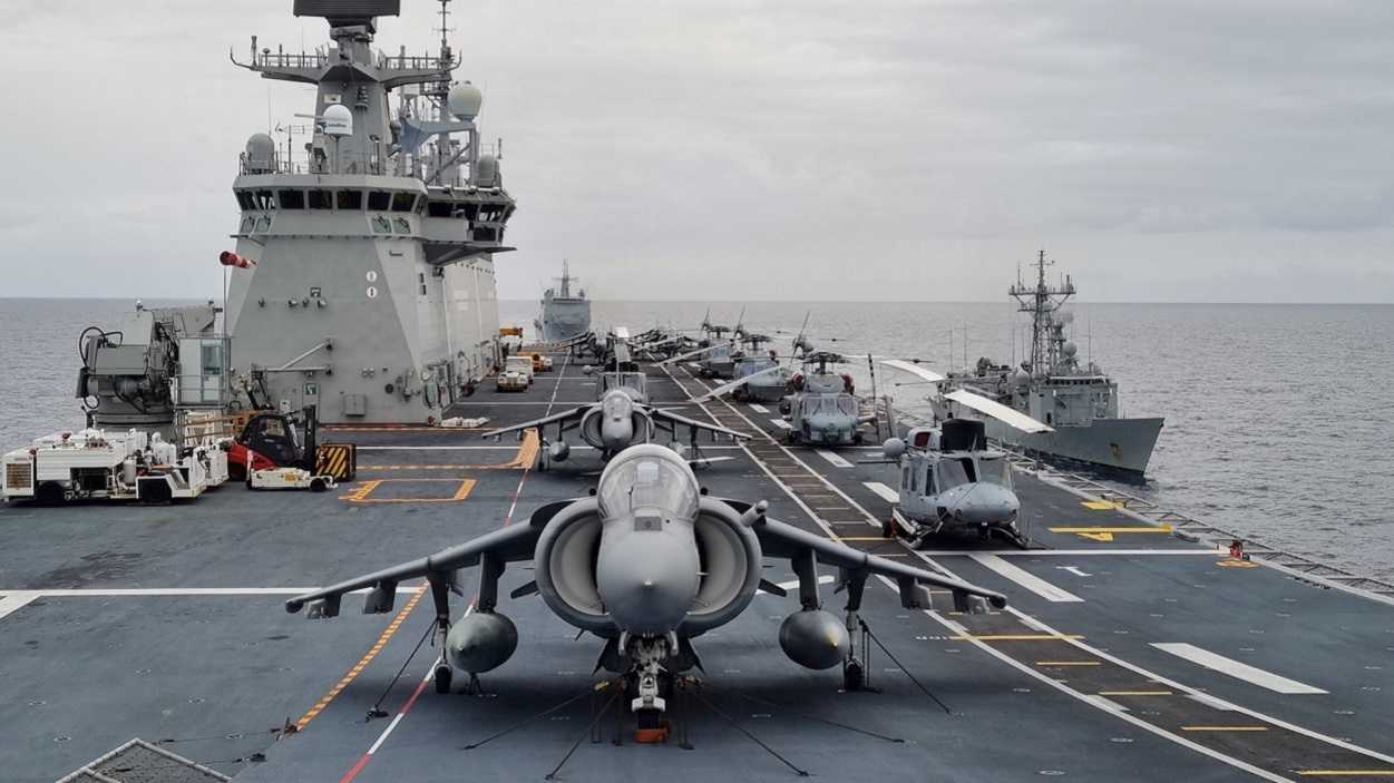 Imagen de archivo del portaaviones Juan Carlos I de la Armada. EP