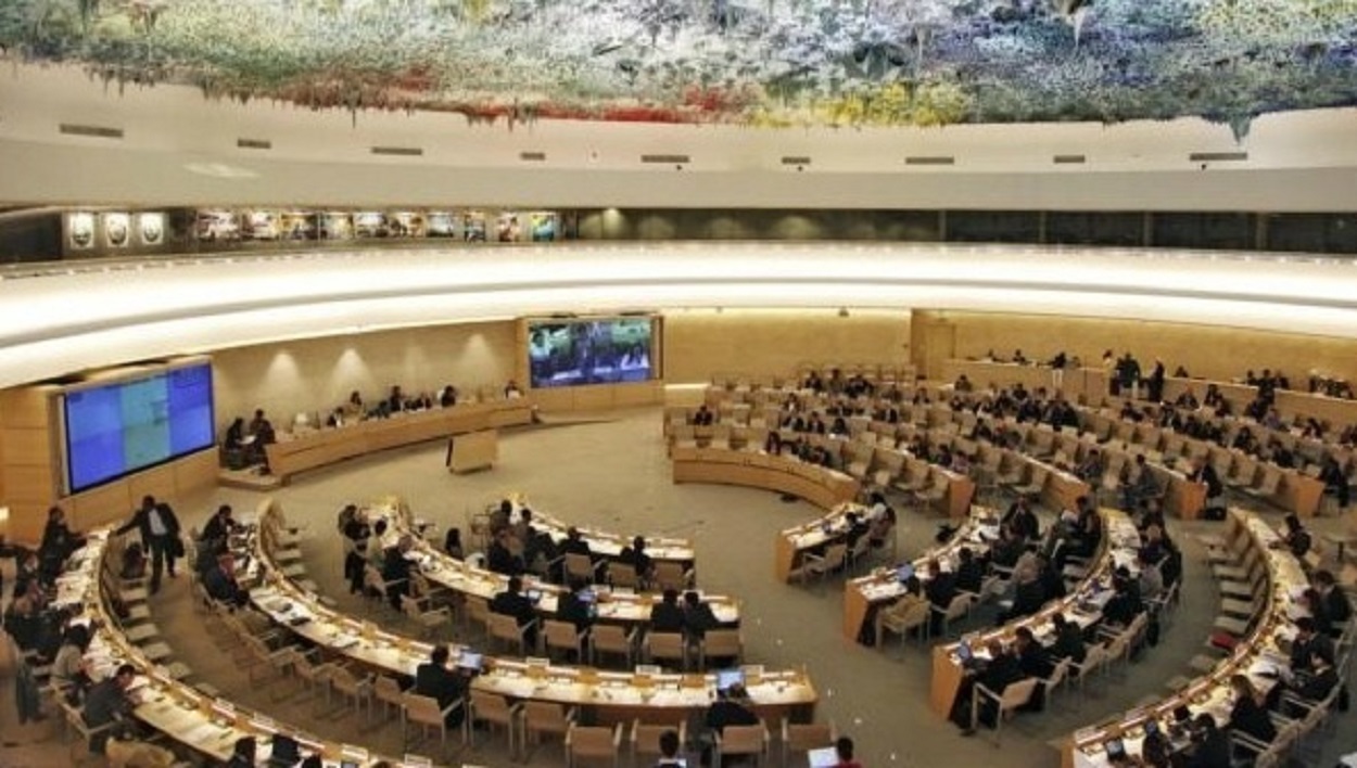 El Consejo de Derechos Humanos de la Organización de las Naciones Unidas (ONU) en Ginebra. EP.
