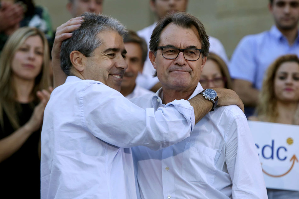 Imagen de archivo de Francesc Homs y Artur Mas en un mitin