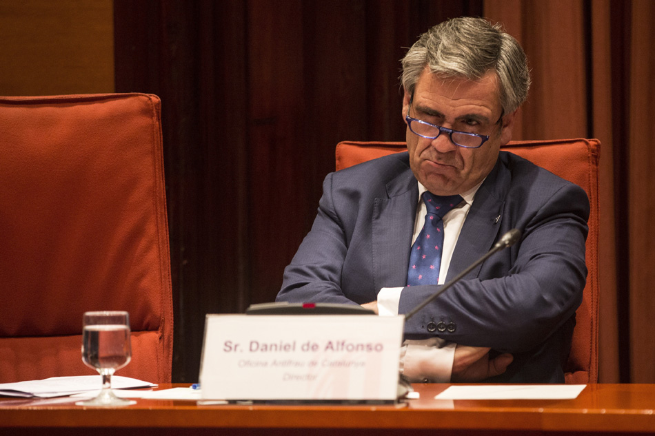 Daniel de Alfonso, director de la Oficina Antifraude de Cataluña, en el Parlament