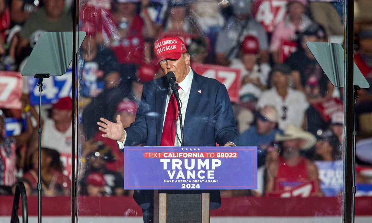 El candidato a la Casa Blanca, Donald Trump, en un acto de campaña electoral. EP.