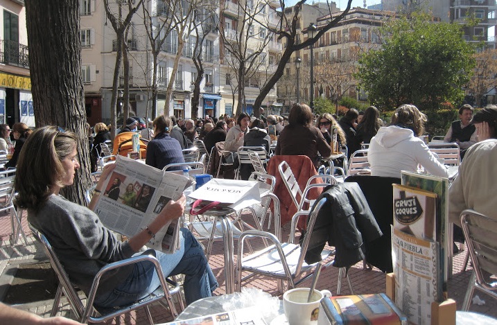 Terrazas de la plaza de Olavide