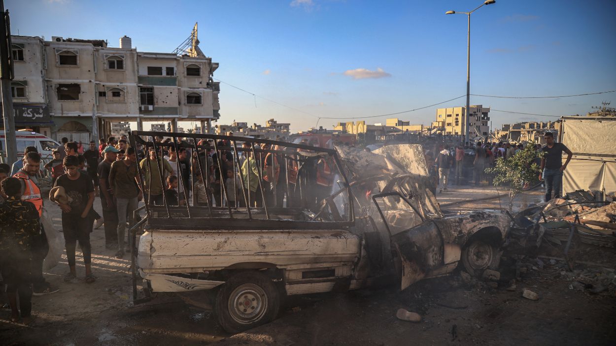 Daños causados por los bombardeos del ejército de Israel en Jan Yunis (Gaza). EP