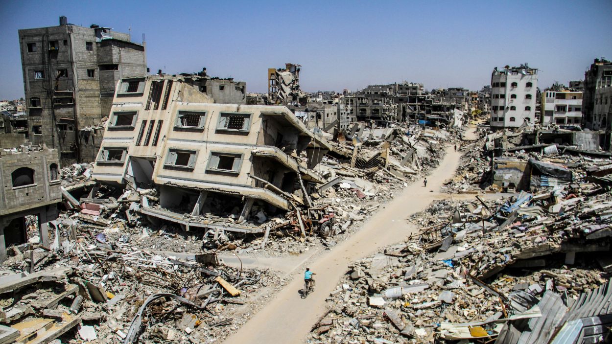 La ciudad de Beit Lahia, en Gaza, arrasada por el ejército de Israel. EP