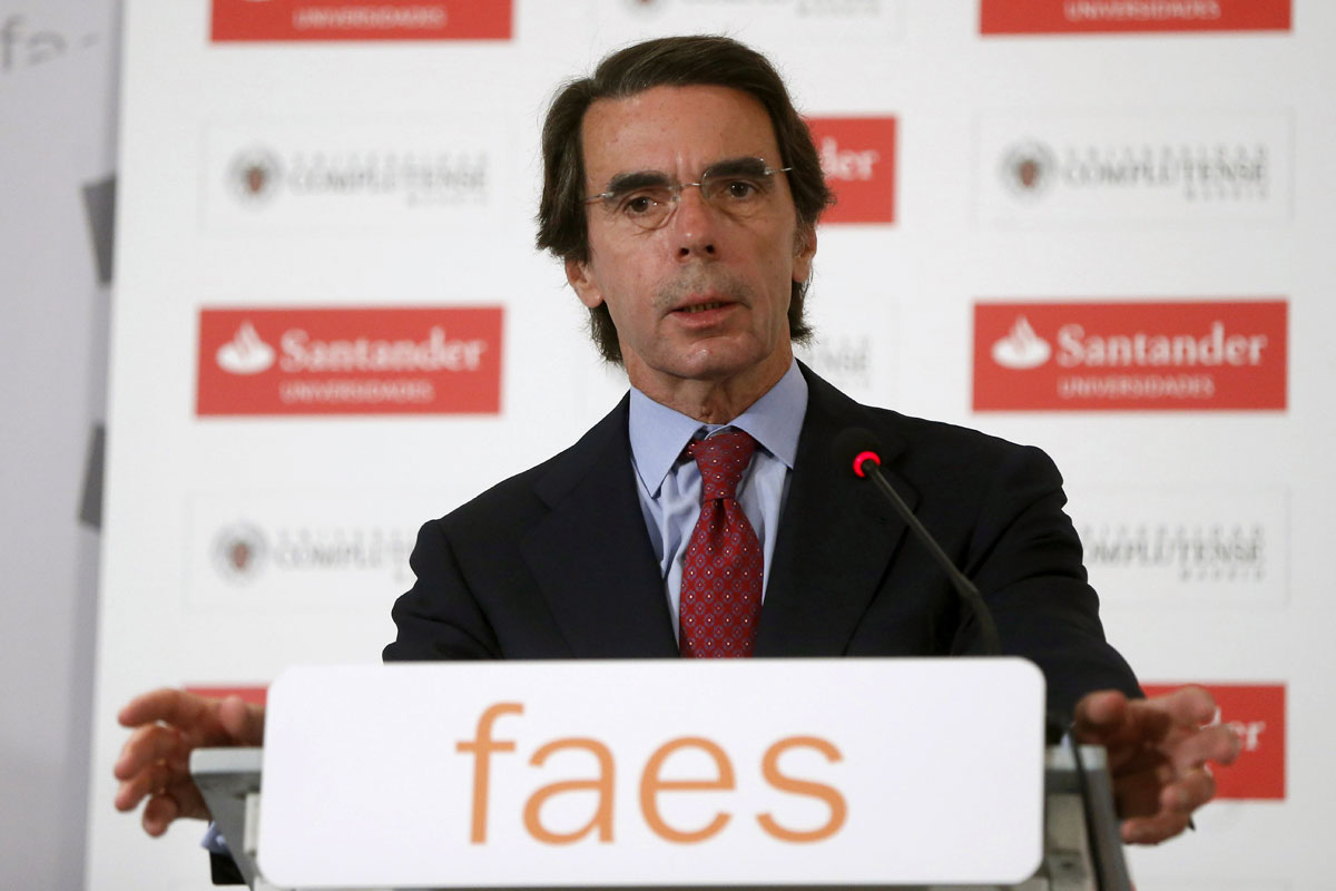 El expresidente del Gobierno y residente de FAES, José María Aznar