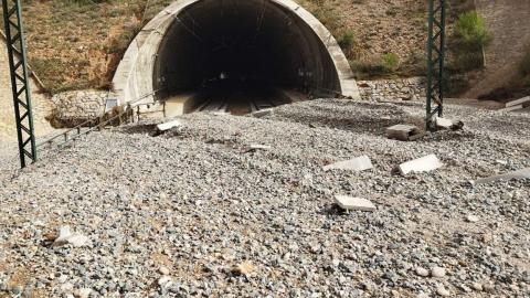 Un túnel gravemente afectado por la gota fría