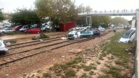 Afectación en las vías de cercanías.