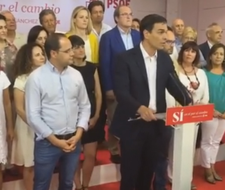 Pedro Sánchez valora los resultados del PSOE tras el 26J