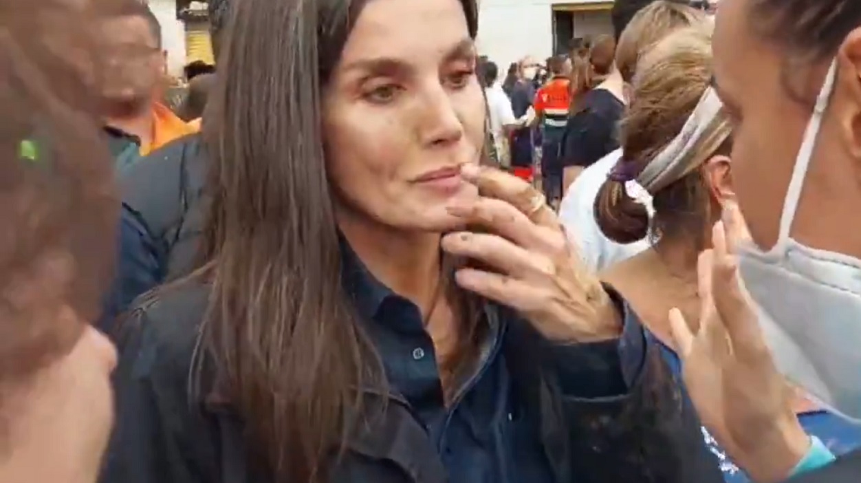 La reina Letizia en Paiporta. 