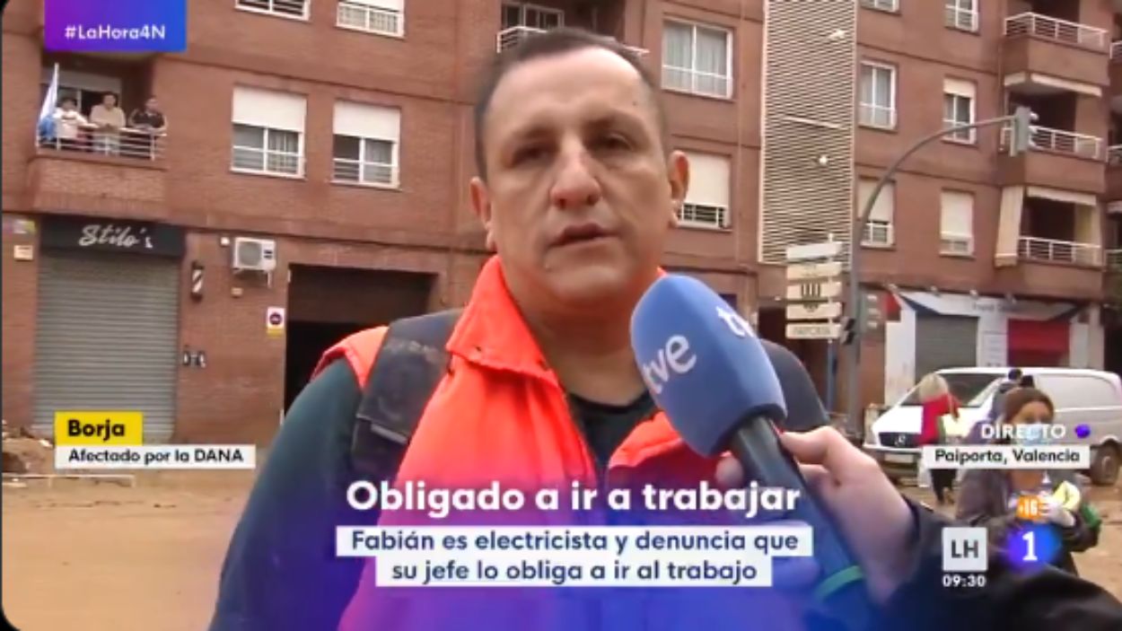 Vecino de Alfafar en 'La hora de La 1'. TVE