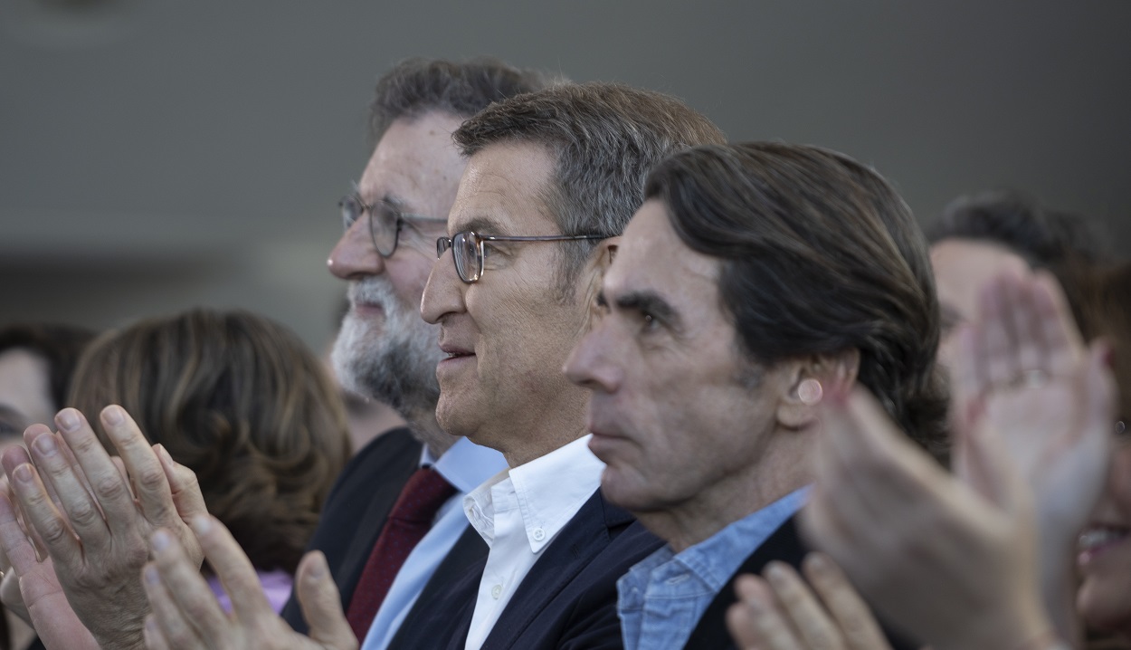 Feijóo, Aznar y Rajoy. EP
