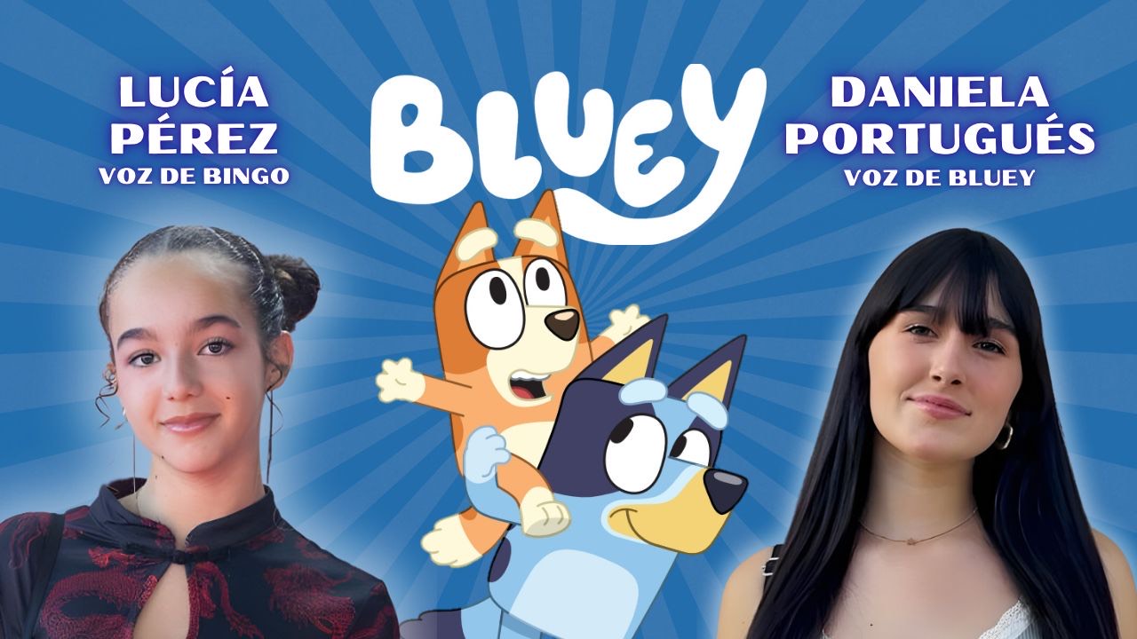 Daniela Portugués y Lucía Pérez son las actrices que dan voz en España a Bluey y a Bingo. Daniela Portugués y Lucía Pérez son las actrices que dan voz en España a Bluey y a Bingo.