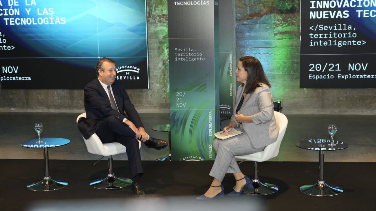 Francisco Javier Fernández de los Ríos Torres, presidente de la Diputación Provincial de Sevilla, en la inauguración de la edición de 2023. INPRO