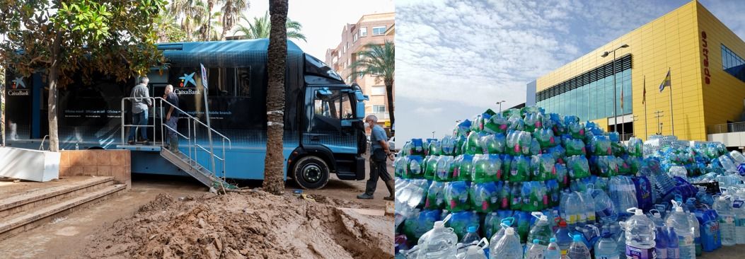 CaixaBank, IKEA, Inditex, Naturgy, las empresas se movilizan para ayudar a los damnificados de la DANA de Valencia