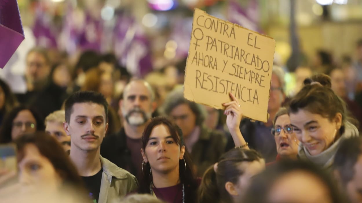 Manifestación con motivo del 25N en Málaga. A 25 de noviembre de 2024, en Málaga, Andalucía (España). EP.
