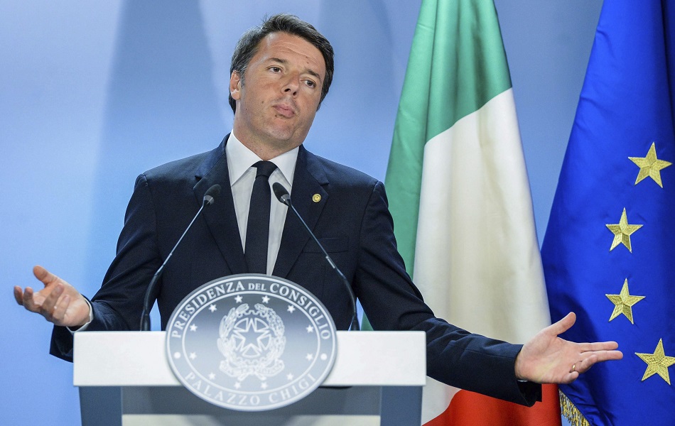 El hasta hoy primer ministro de Italia, Mateo Renzi