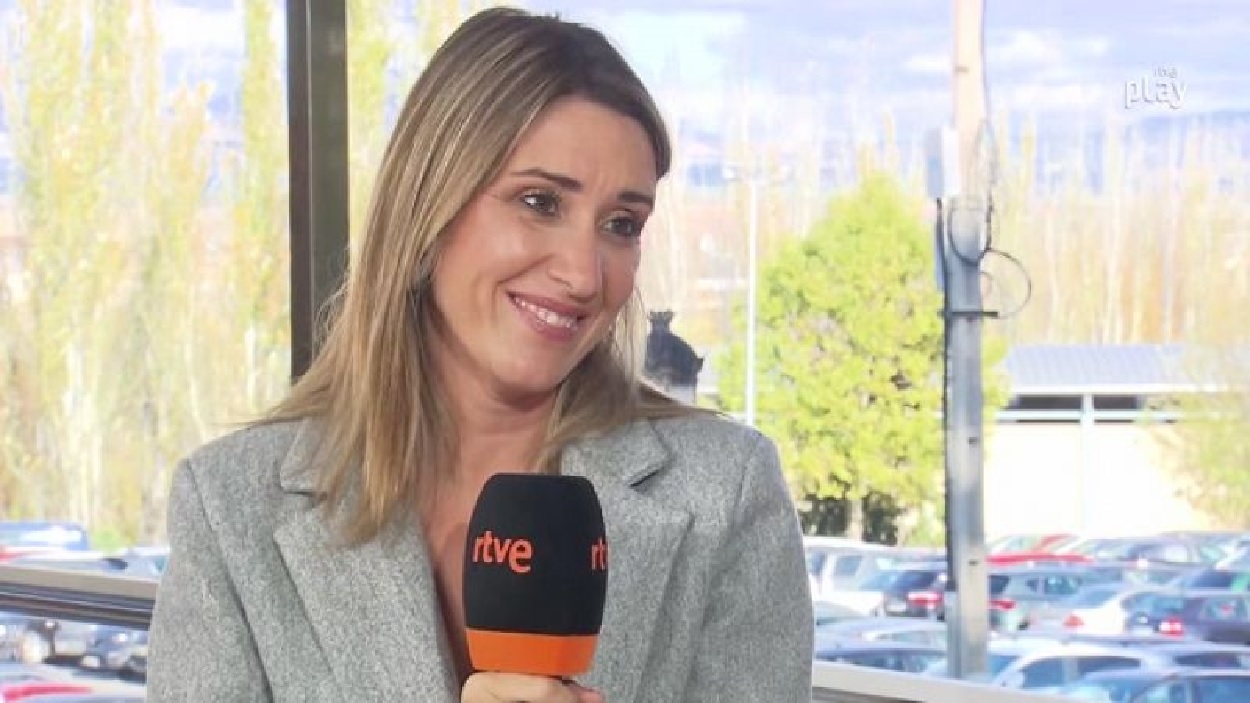Sandra Daviú en la retransmisión de la Lotería de Navidad. RTVE