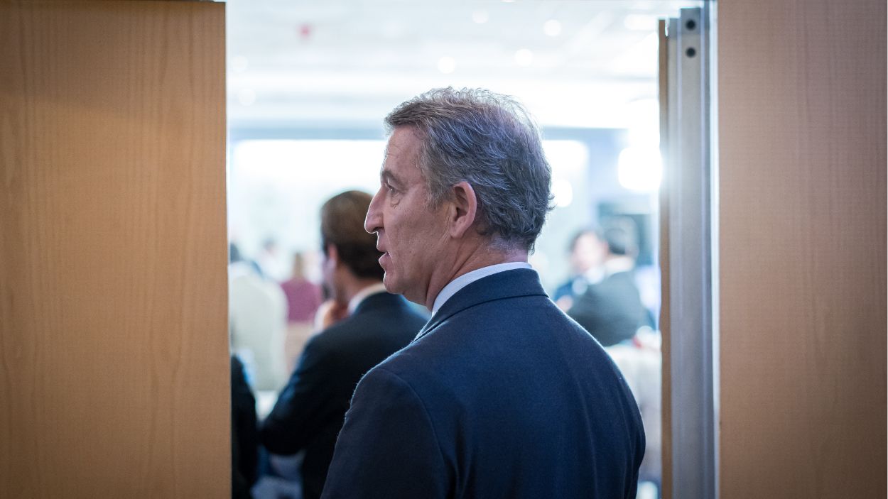 El presidente del PP, Alberto Núñez Feijóo, en la última reunión del Comité Ejecutivo del partido en 2024. EP.