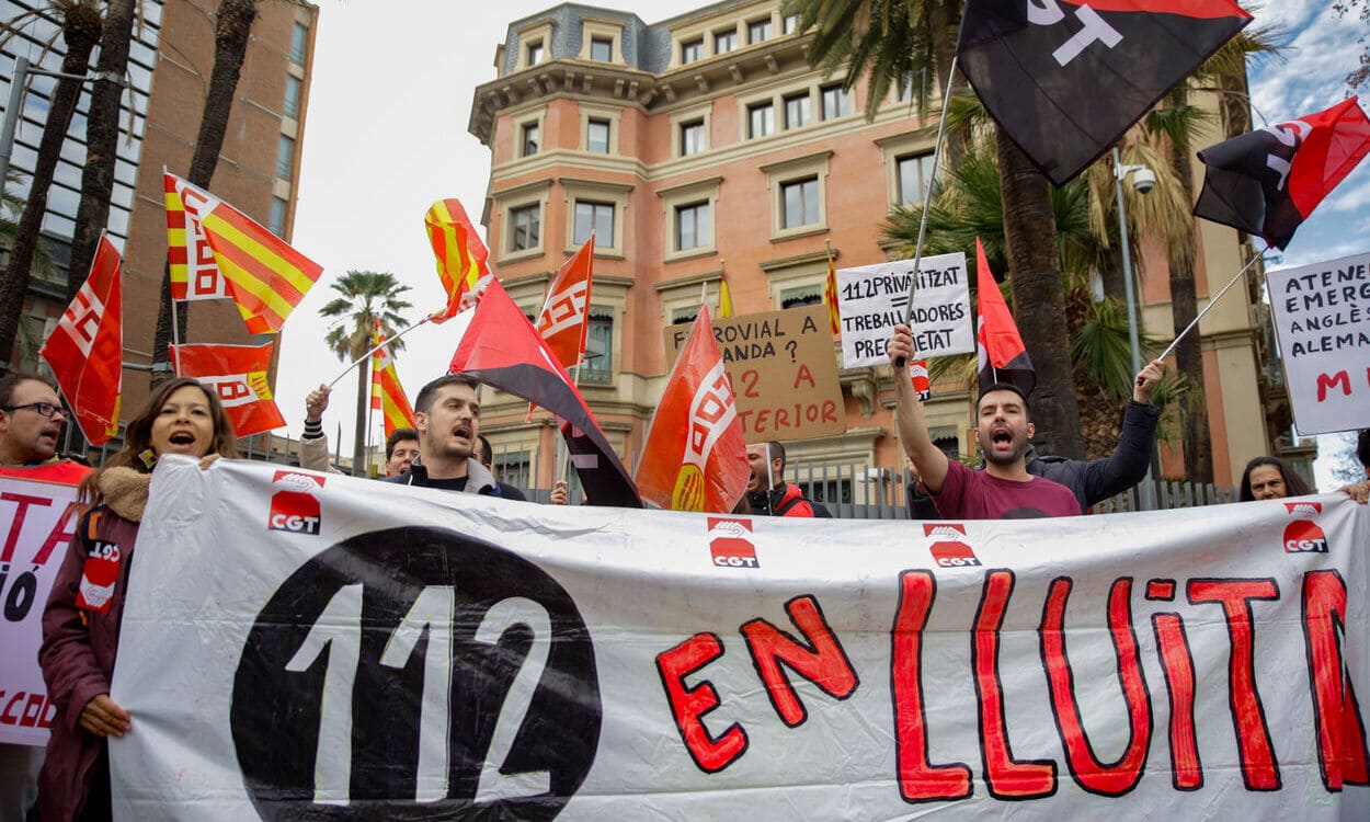 Trabajadores del servicio de emergencia 112. EP