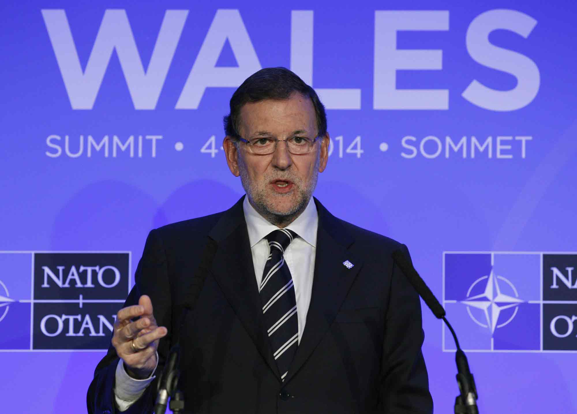 El presidente del Gobierno, Mariano Rajoy, en una cumbre de la OTAN.