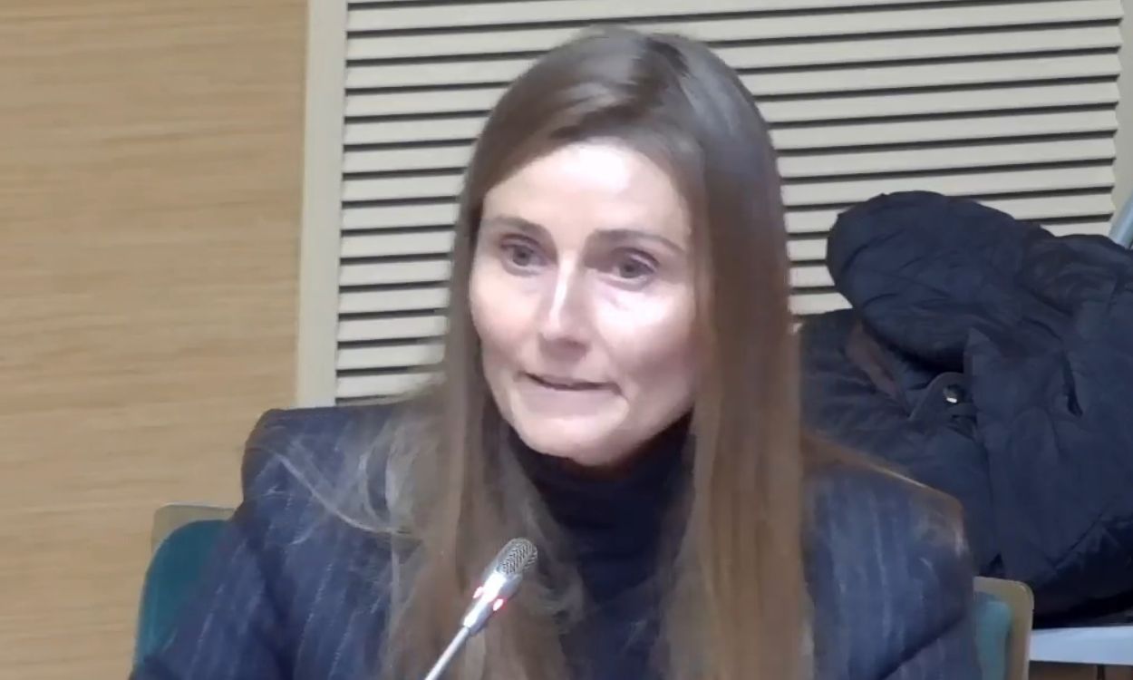 La concejala de Agricultura y Emprendimiento del Ayuntamiento de València, Cecilia Herrero, durante un pleno del consistorio. EP