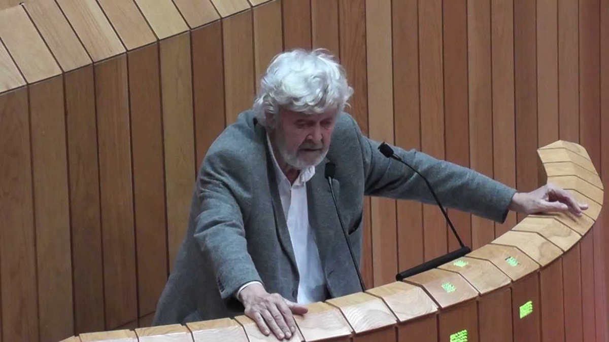 Xose Manuel Beiras, portavoz de Anova, en el parlamento gallego