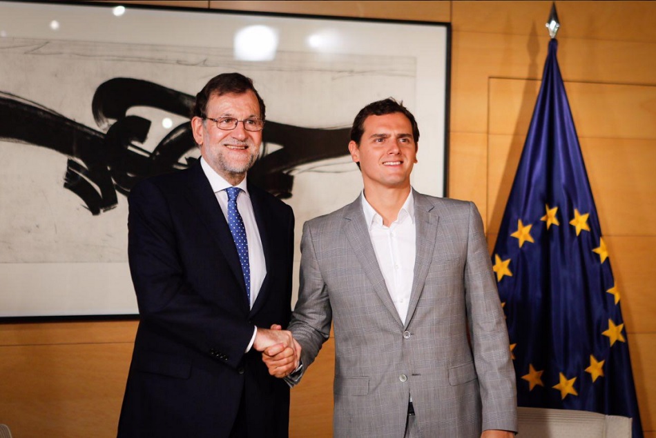 Mariano Rajoy y Albert Rivera reunidos en el Congreso de los Diputados