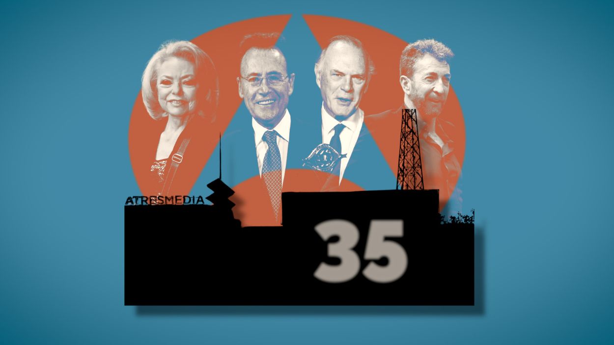 Ilustración de los 35 años de Antena 3. Pablo Caraballo. 