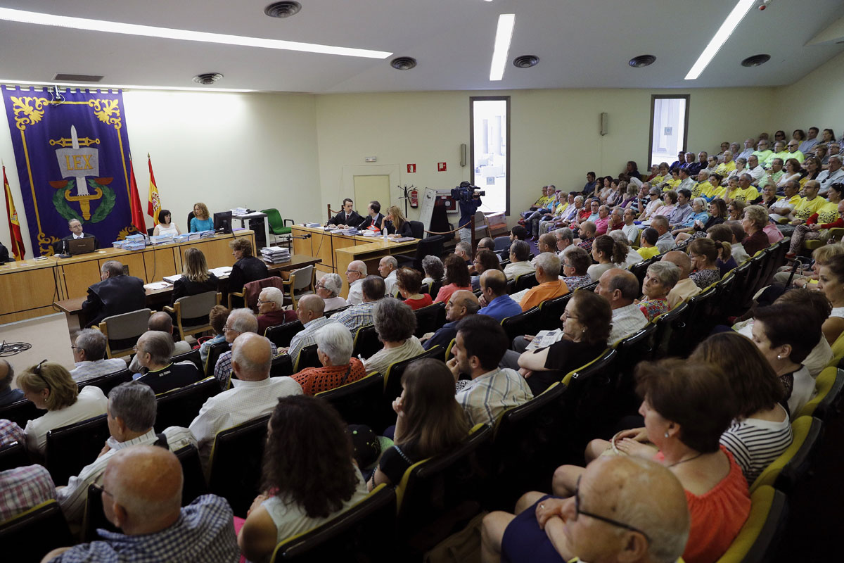 Juzgado de lo Mercantil número 5 de Madrid, donde se celebra el juicio por la macrodemanda de Adicae junto a 2.143 afectados preferentes