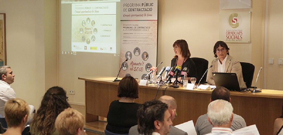Francina Armengol, presidenta de las Islas Baleares, presenta el programa de empleo único