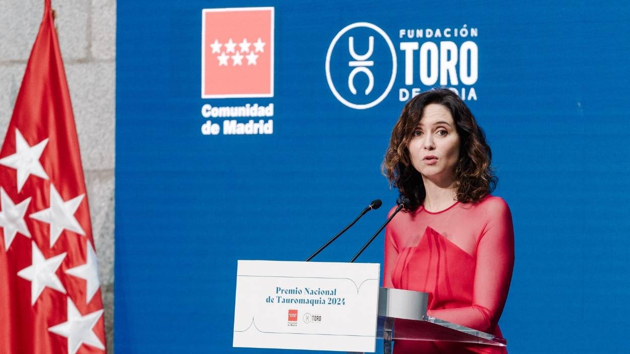 Isabel Díaz Ayuso en la presentación del Premio Nacional de Tauromaquia. EP