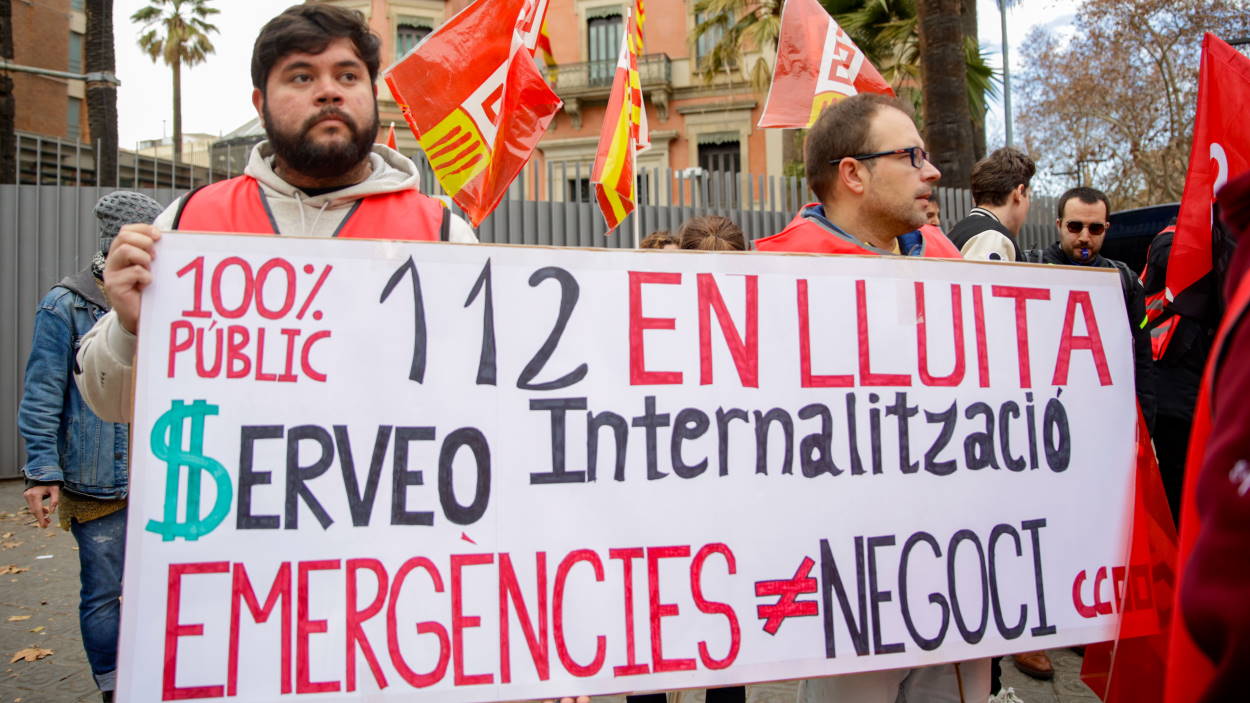 Los servicios 112 de toda España se unen en Valencia para reclamar la vuelta a la gestión pública. EP.