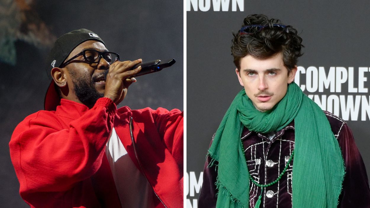 Kendrick Lamar y Timothée Chalamet 