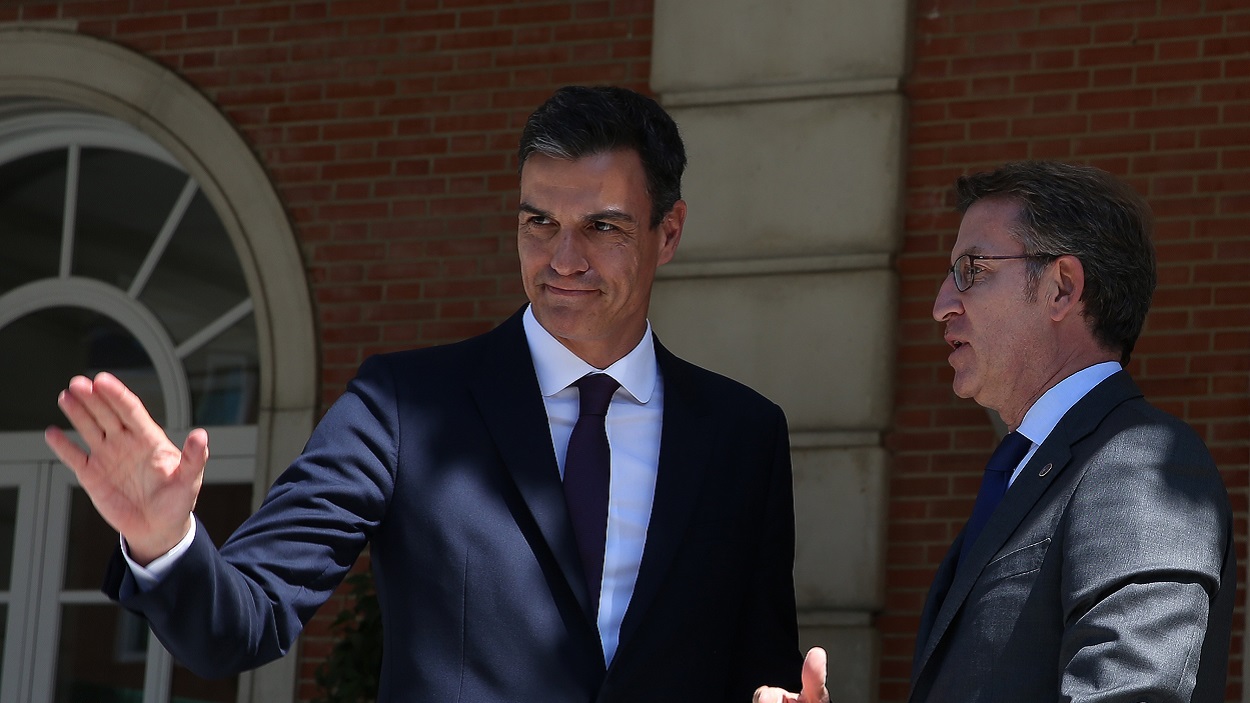Pedro Sánchez y Alberto Núñez Feijóo en una imagen de archivo. EP