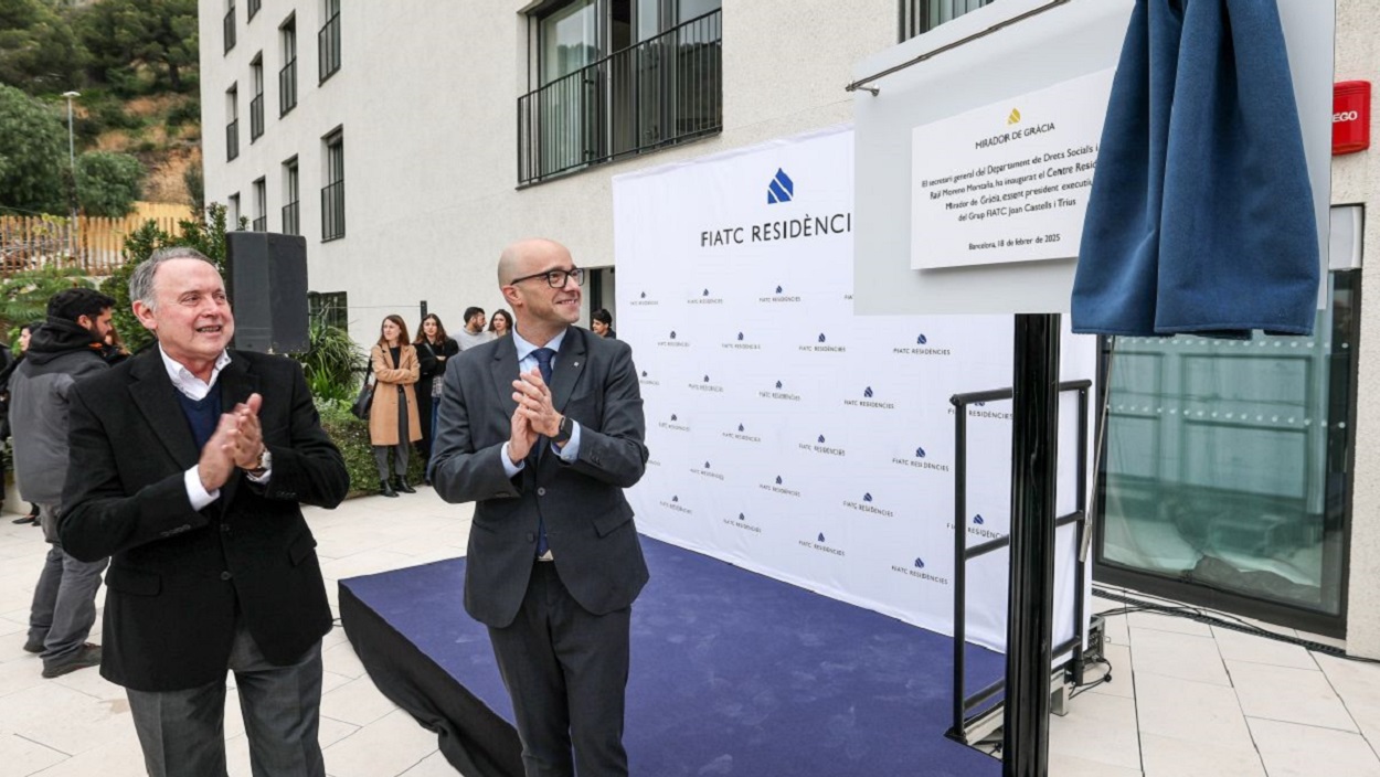 Joan Castells y Raúl Moreno en la inauguración de Mirador de Gràcia