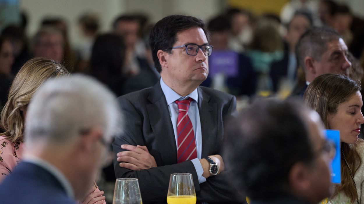 El ministro para la Transformación Digital, Óscar López, durante un desayuno informativo de Europa Press. EP. 