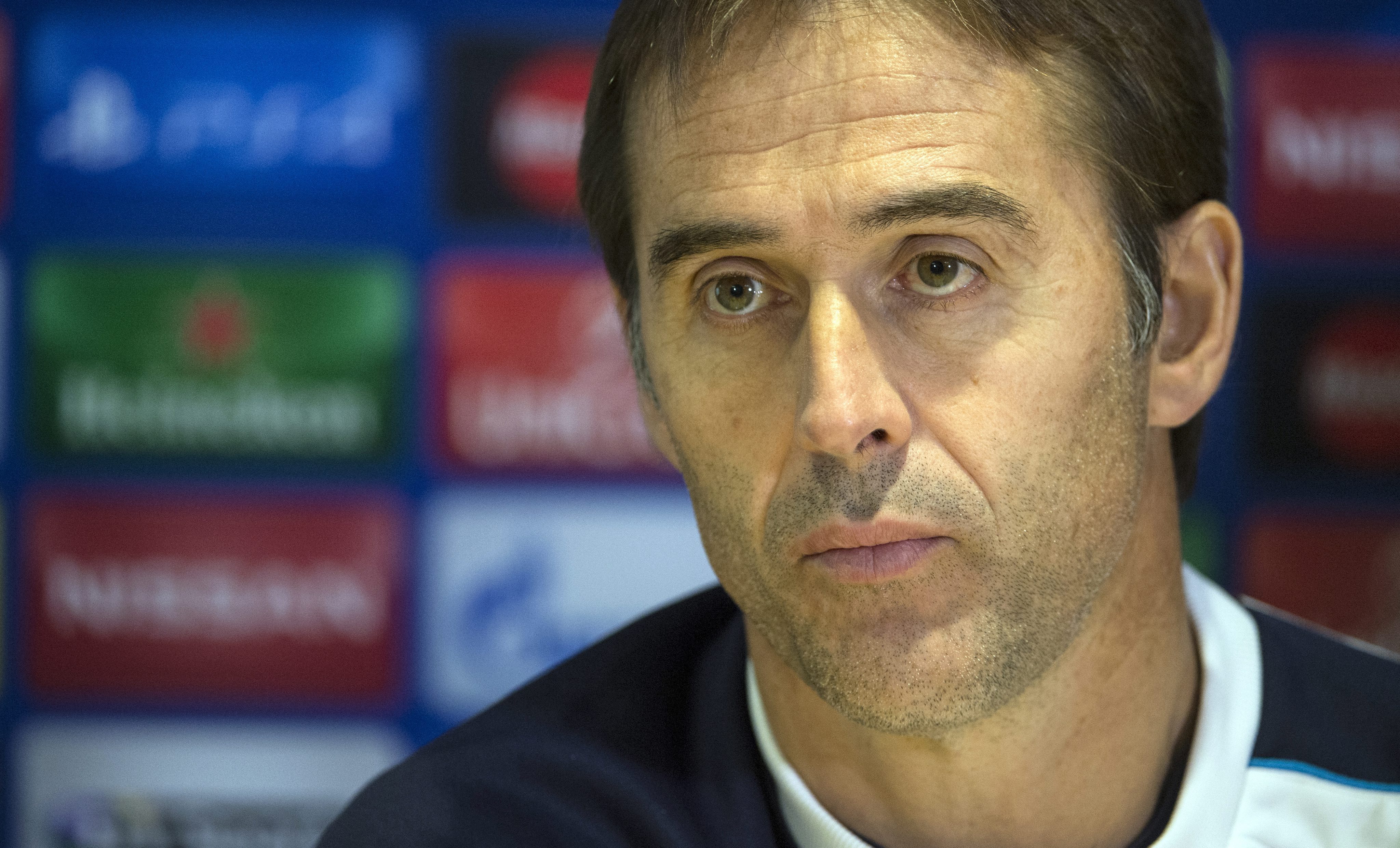 Julen Lopetegui, durante una rueda de prensa. Julen Lopetegui, durante una rueda de prensa.