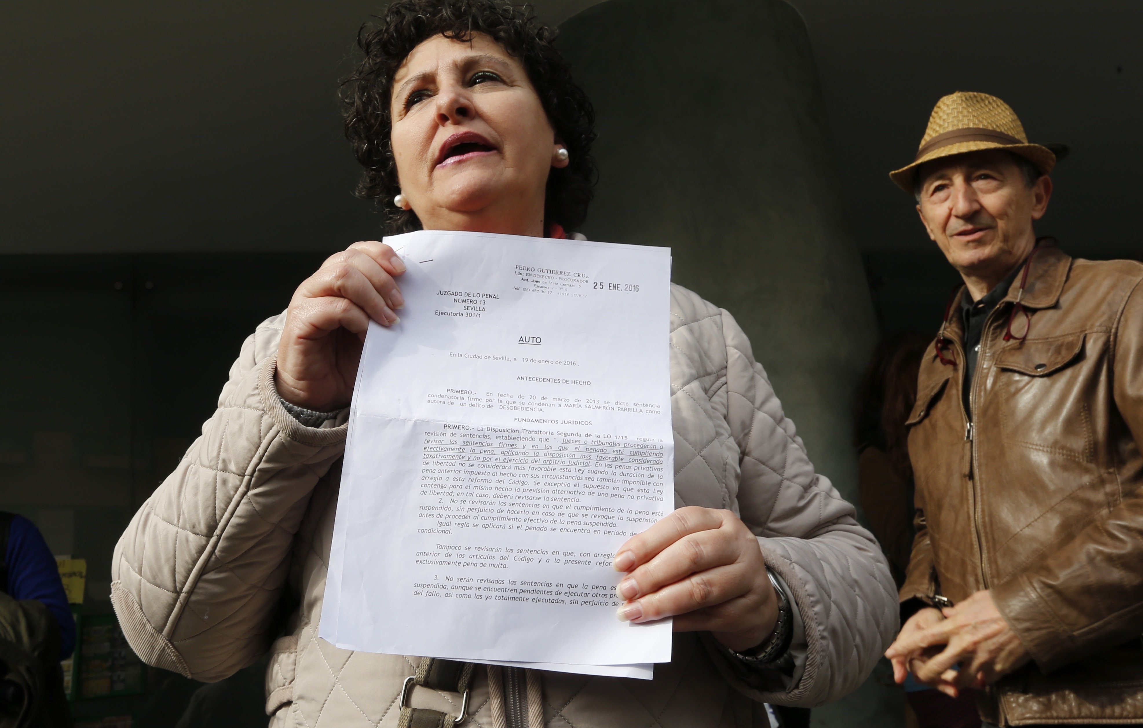 María Salmerón, la mujer sevillana que esperaba el indulto del Gobierno tras impedir que su hija viera a su exmarido. 