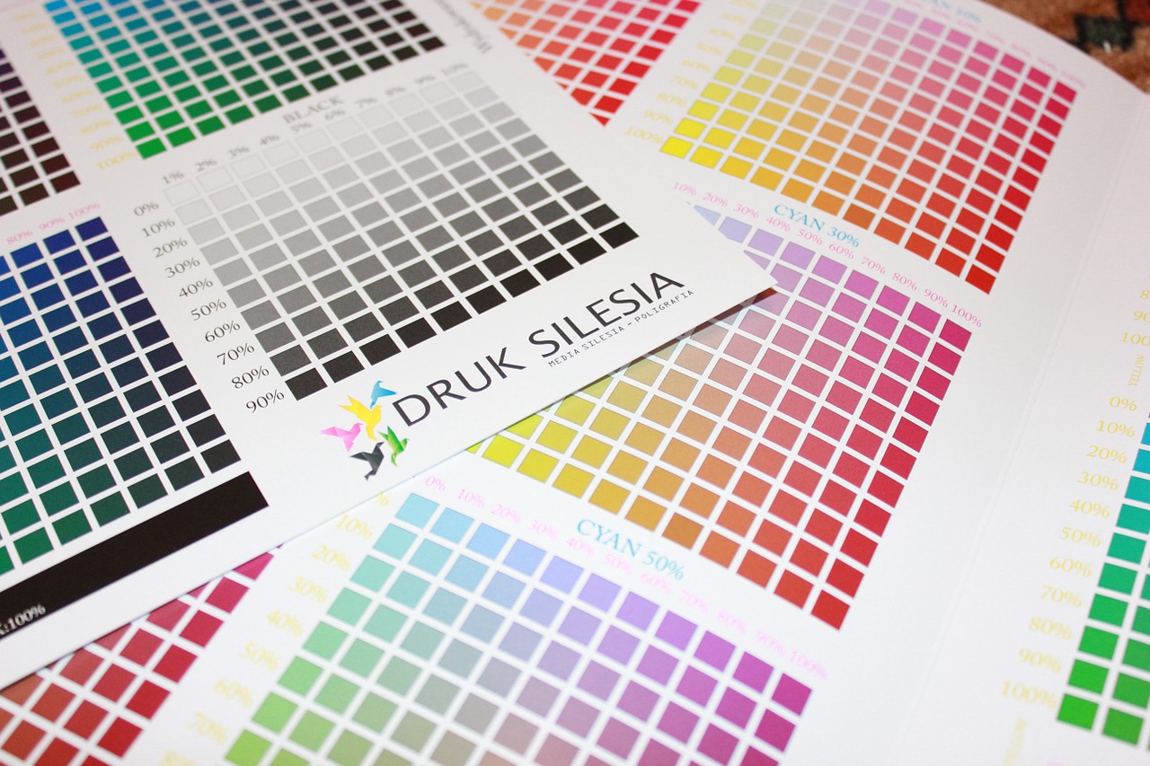 Un catálogo de colores para imprimir.