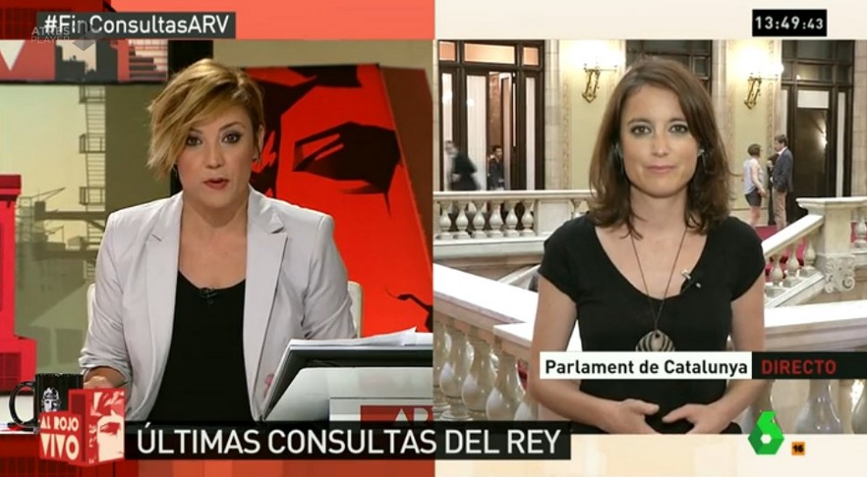 Andrea Levy durante su intervención en el programa Al Rojo Vivo