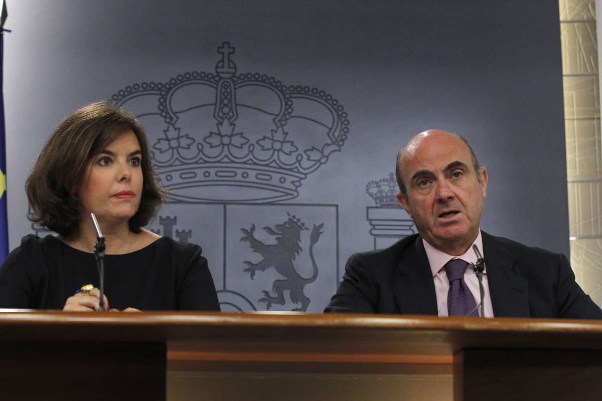 Soraya Sáenz de Santamaría y Luis de Guindos.