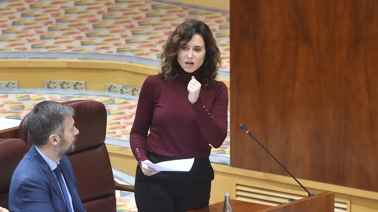 Isabel Díaz Ayuso en la Asamblea de Madrid. EP