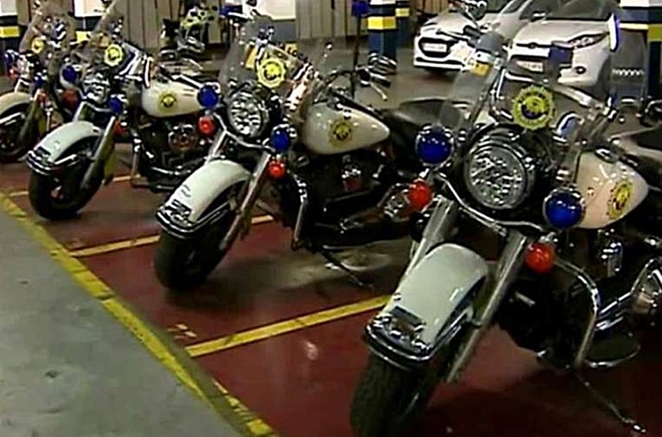 Imagen de La Sexta de las Harley adquiridas en 2006 por el Ayuntamiento de Valencia en tiempos de Rita Barberá. 