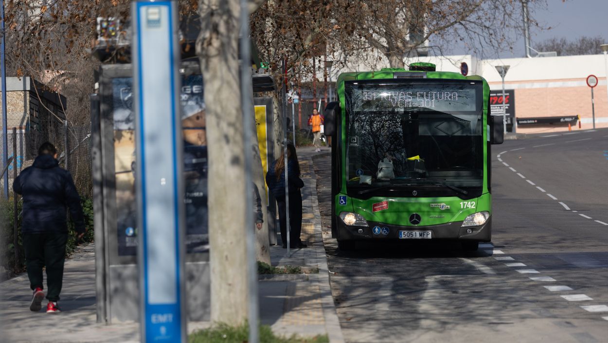 Un autobús interurbano en Madrid. EP