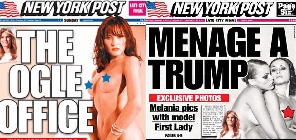 Melania Trump al desnudo en The New York Post
