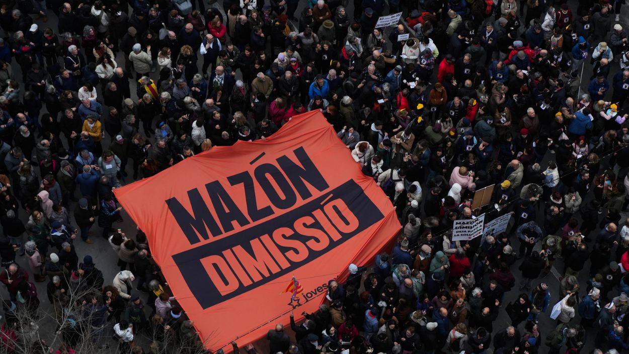 La sexta manifestación en Valencia por la gestión de Mazón por la DANA. EP.