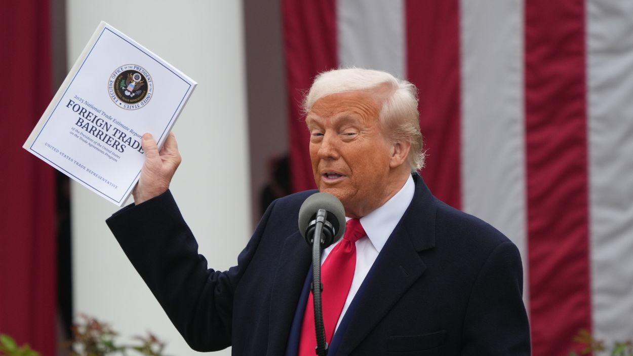 El presidente de Estados Unidos, Donald Trump, anuncia sus aranceles recíprocos al mundo. EP.